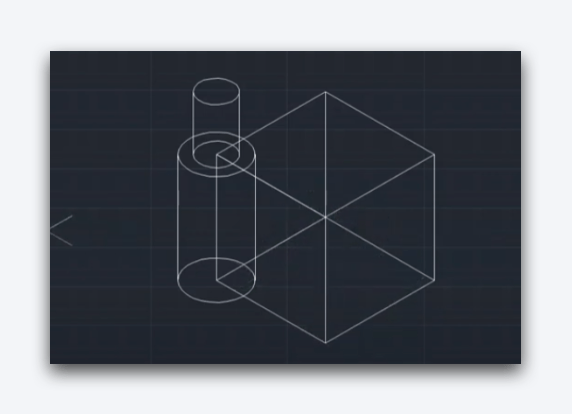 Desenhos Isométricos (Cilindro e Cubo)
