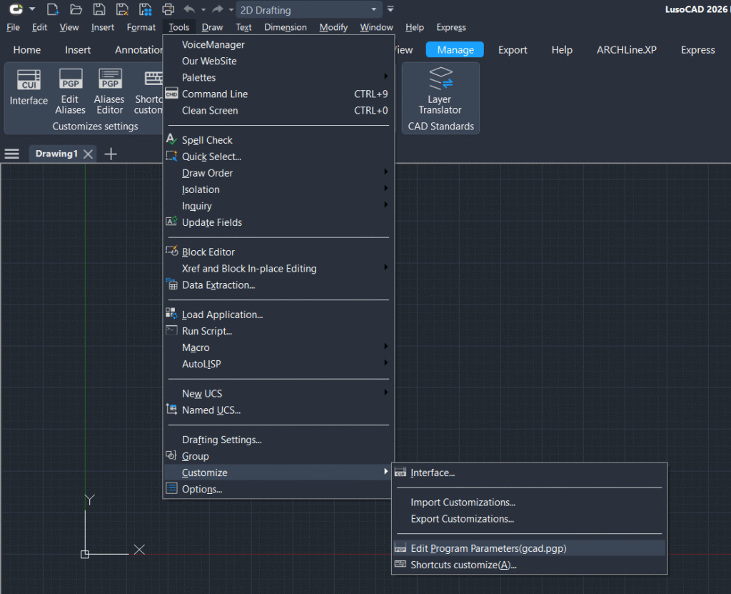 Edit Aliases in LusoCAD