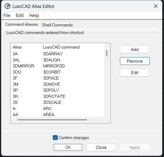 LusoCAD Alias Editor