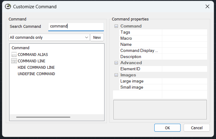 Customise shortcuts in LusoCAD
