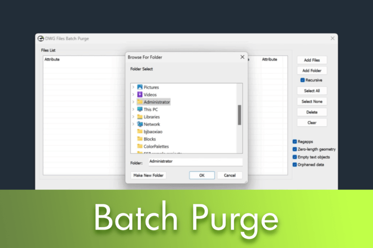 Batch Purge in LusdCAD