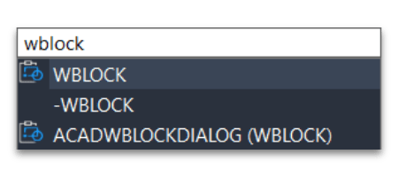 WBLOCK Command
